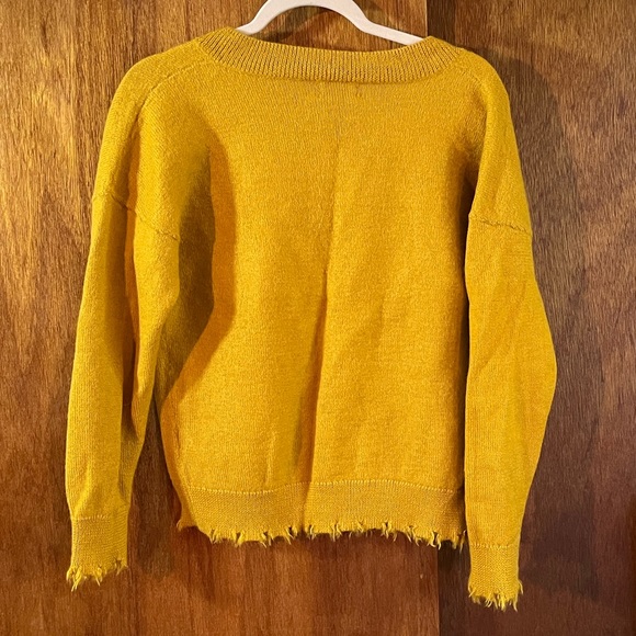 NATION LTD Mustard Yellow Alpaca Sweater Sz S - Picture 2 of 4